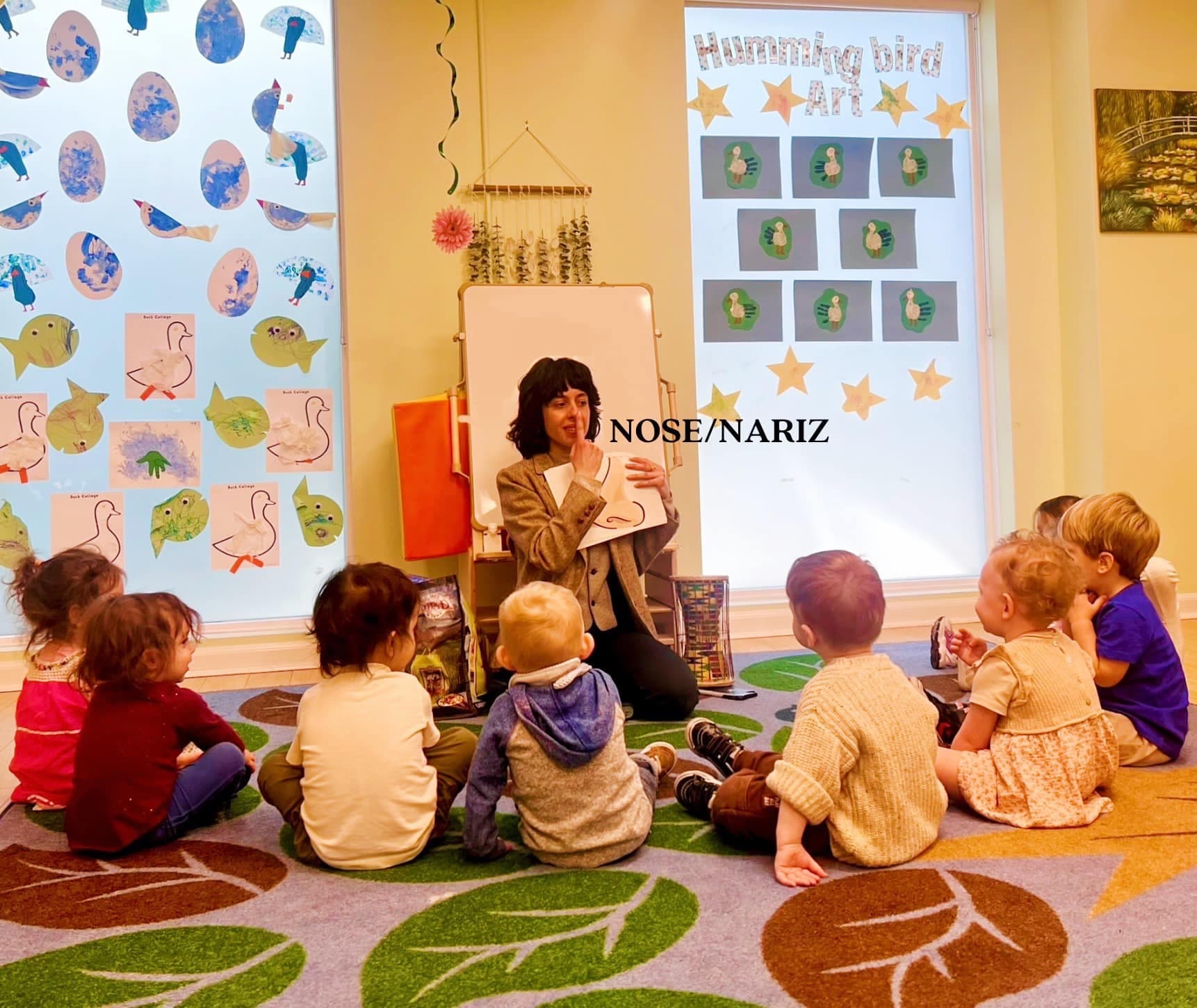Child engaged in Spanish Language activity